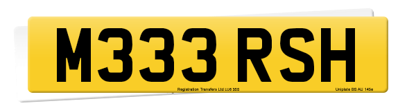 Registration number M333 RSH